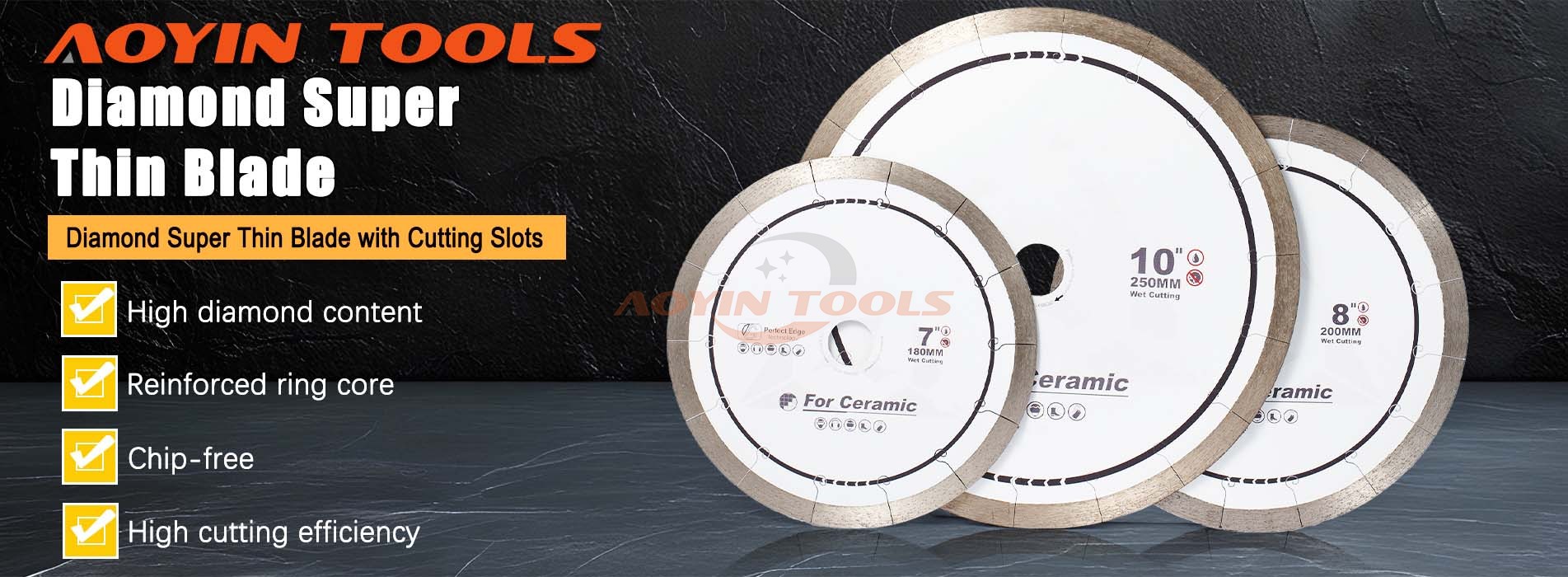 Thin Rim J Slot Diamond Blade